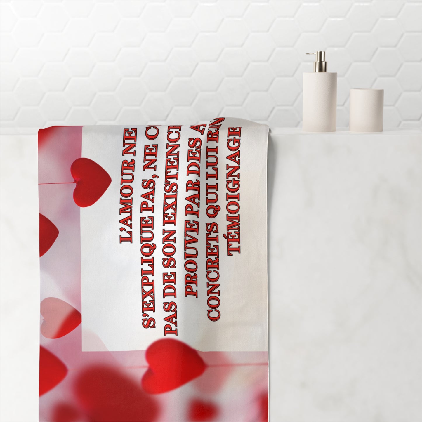 Grande serviette de bain AMOUR VERITABLE