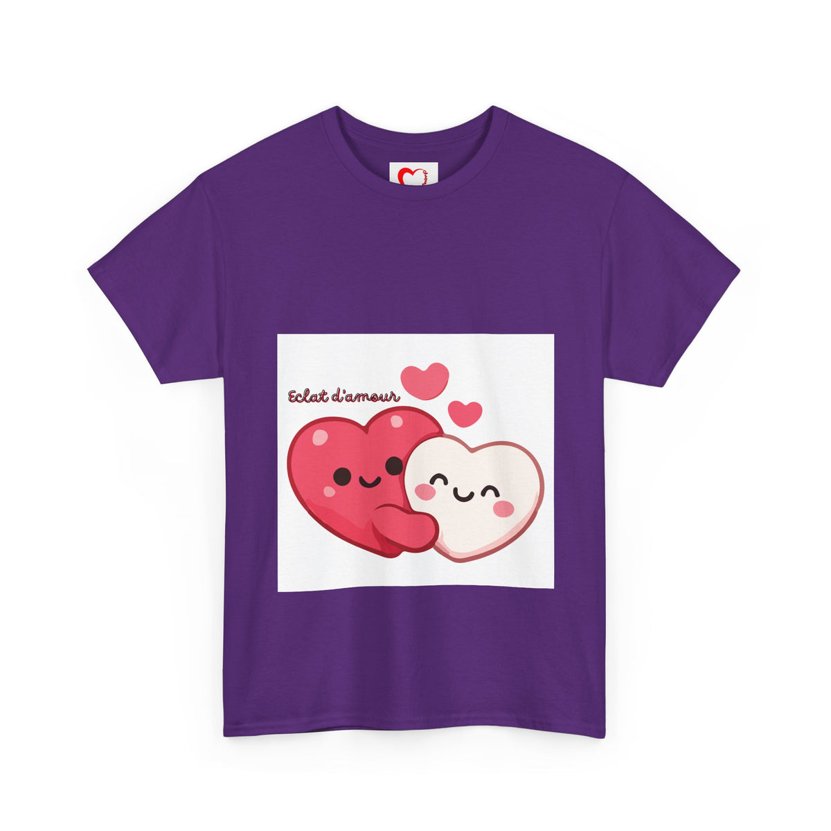 Heart Hug Tee — Cute "collet d'amour" Couple Hearts Valentine's T‑Shirt