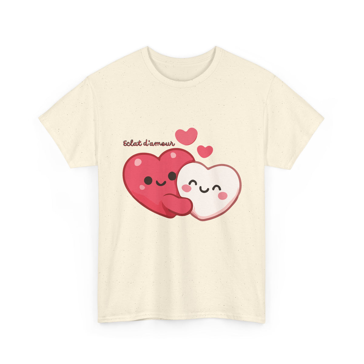 Cute Hugging Hearts T‑Shirt — Kawaii "Telet s'amoure" Valentine Tee