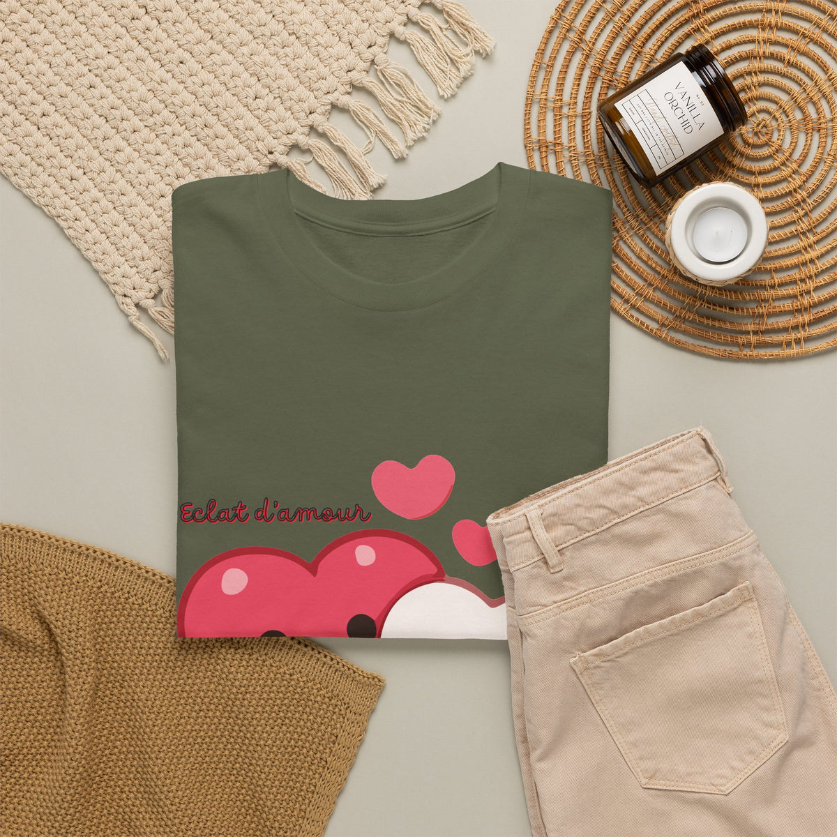 Cute Hugging Hearts T‑Shirt — Kawaii "Telet s'amoure" Valentine Tee