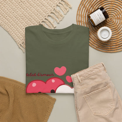 Cute Hugging Hearts T‑Shirt — Kawaii "Telet s'amoure" Valentine Tee