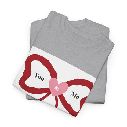 You & Me Forever Bow T-Shirt — Romantic Valentine’s Tee