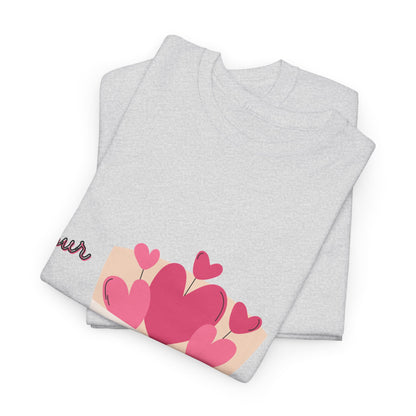 T-Shirt — Bouquet of Hearts Graphic Tee (Pour Toi) — Valentine's Romantic Gift