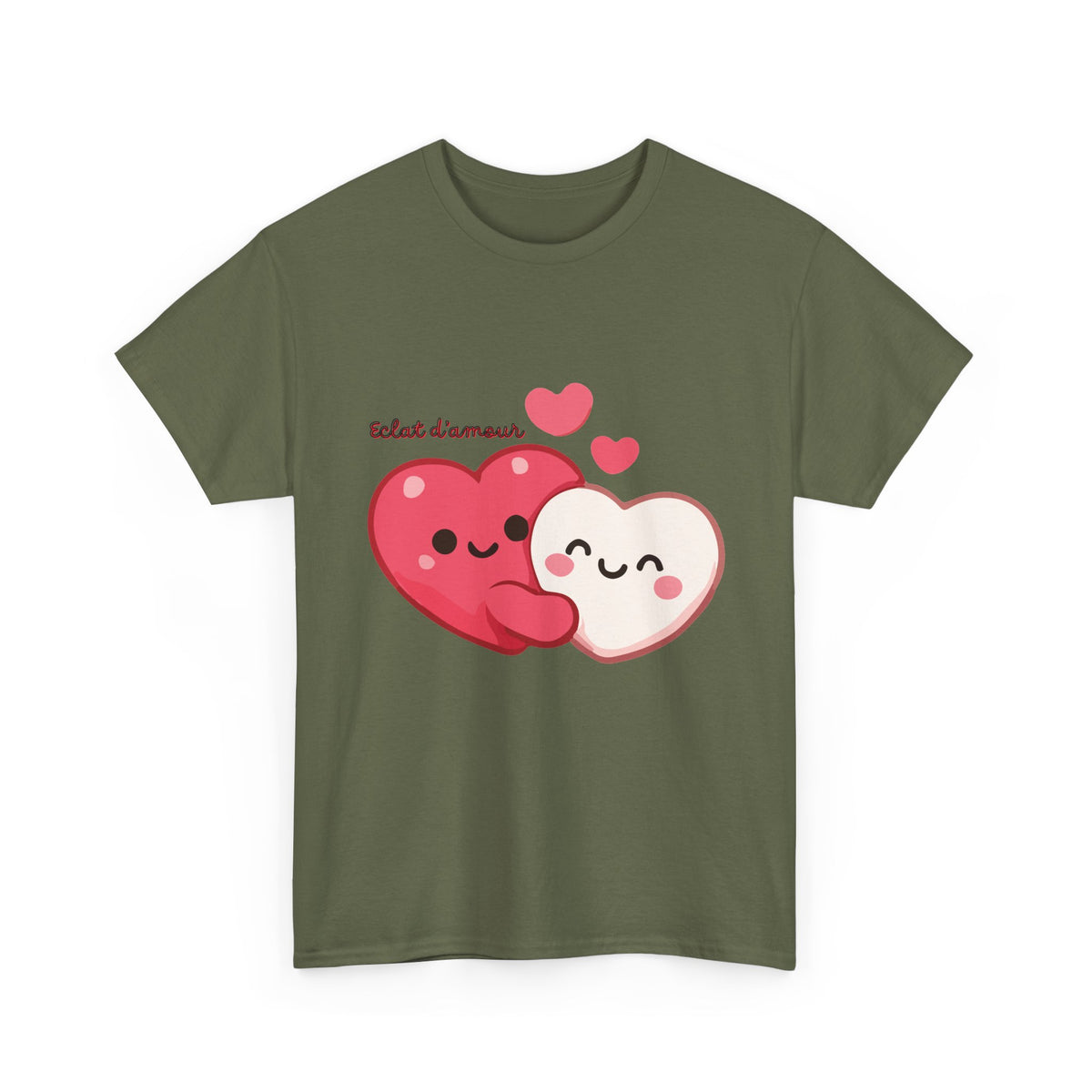 Cute Hugging Hearts T‑Shirt — Kawaii "Telet s'amoure" Valentine Tee
