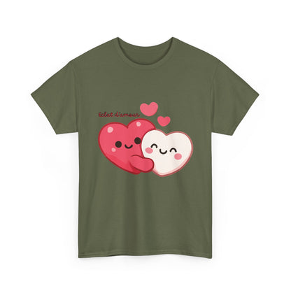 Cute Hugging Hearts T‑Shirt — Kawaii "Telet s'amoure" Valentine Tee