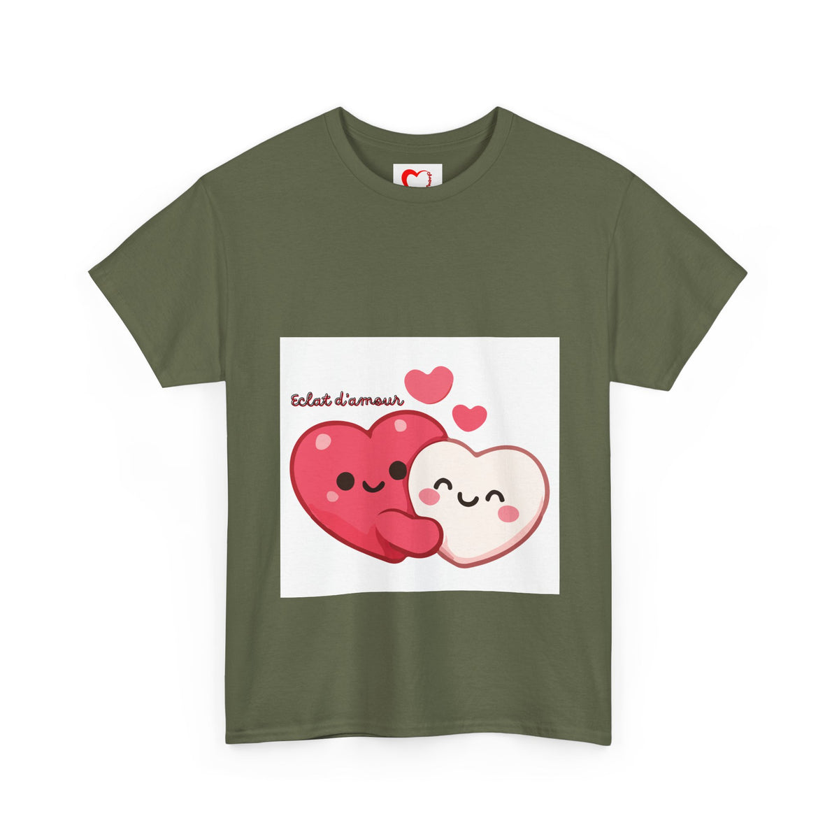 Heart Hug Tee — Cute "collet d'amour" Couple Hearts Valentine's T‑Shirt