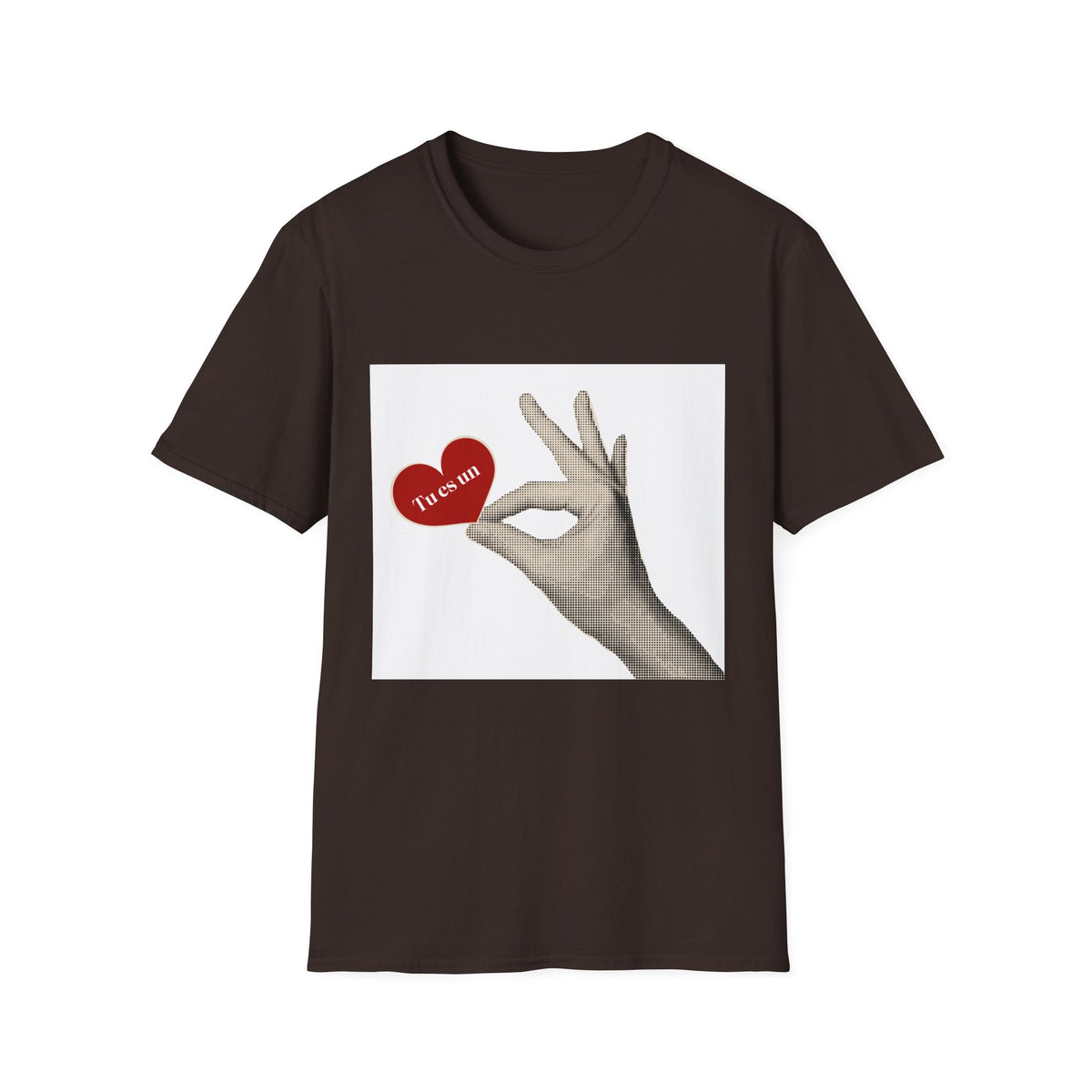 T-Shirt – Retro Hand Holding Heart 'I Love You' Graphic