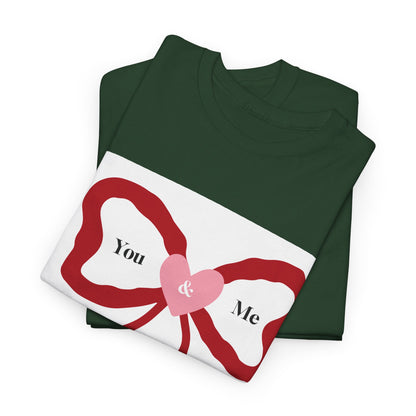 You & Me Forever Bow T-Shirt — Romantic Valentine’s Tee
