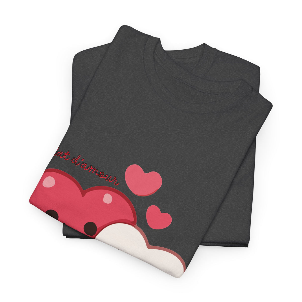 Cute Hugging Hearts T‑Shirt — Kawaii "Telet s'amoure" Valentine Tee