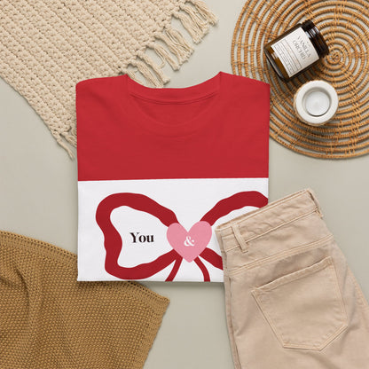 You & Me Forever Bow T-Shirt — Romantic Valentine’s Tee
