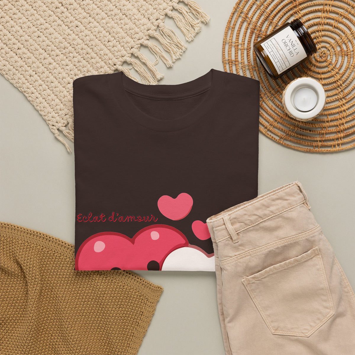 Cute Hugging Hearts T‑Shirt — Kawaii "Telet s'amoure" Valentine Tee