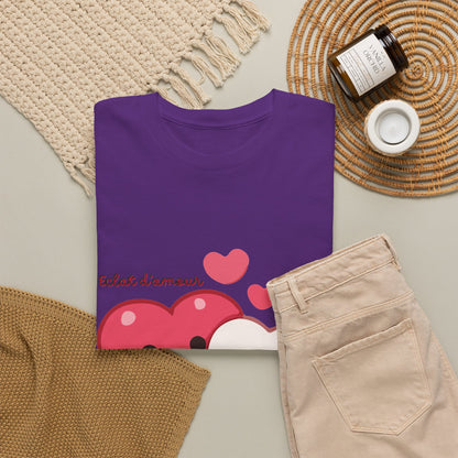 Cute Hugging Hearts T‑Shirt — Kawaii "Telet s'amoure" Valentine Tee
