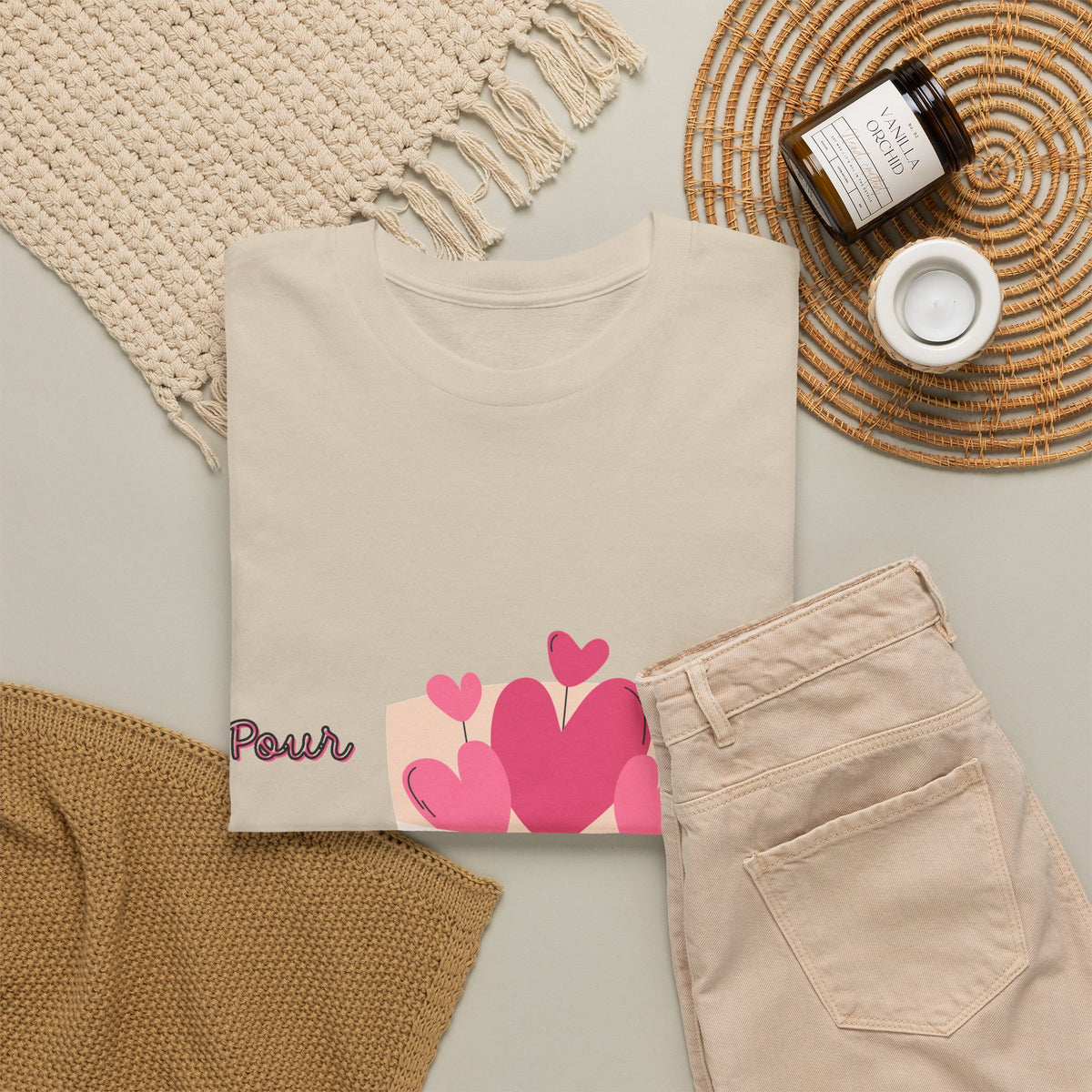 T-Shirt — Bouquet of Hearts Graphic Tee (Pour Toi) — Valentine's Romantic Gift