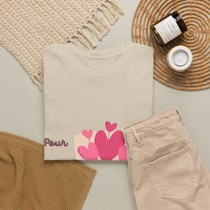 T-Shirt — Bouquet of Hearts Graphic Tee (Pour Toi) — Valentine's Romantic Gift