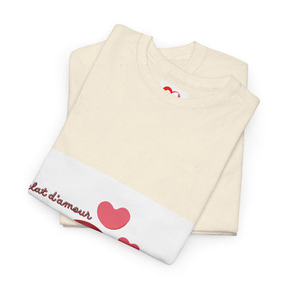 Heart Hug Tee — Cute "collet d'amour" Couple Hearts Valentine's T‑Shirt