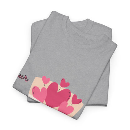 T-Shirt — Bouquet of Hearts Graphic Tee (Pour Toi) — Valentine's Romantic Gift