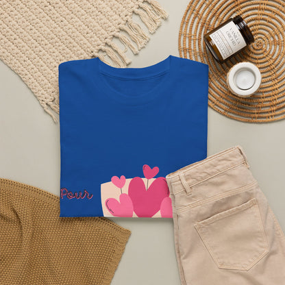T-Shirt — Bouquet of Hearts Graphic Tee (Pour Toi) — Valentine's Romantic Gift