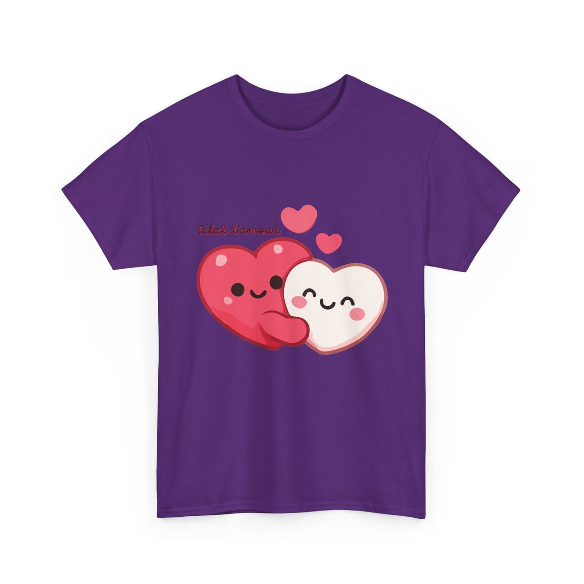 Cute Hugging Hearts T‑Shirt — Kawaii "Telet s'amoure" Valentine Tee