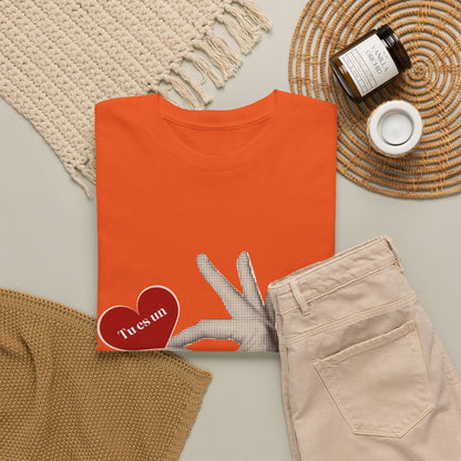T-Shirt — Vintage Hand Holding Heart Graphic Tee (Text: 'True Love')