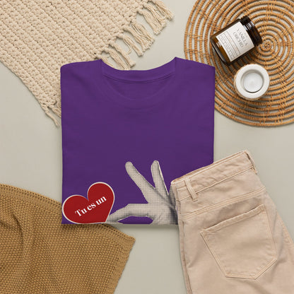 T-Shirt — Vintage Hand Holding Heart Graphic Tee (Text: 'True Love')