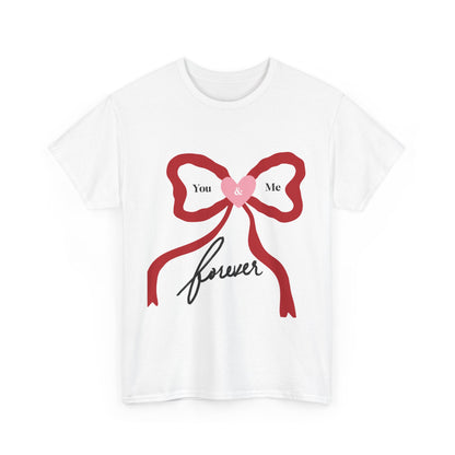 You & Me Forever Bow T-Shirt — Romantic Valentine’s Tee