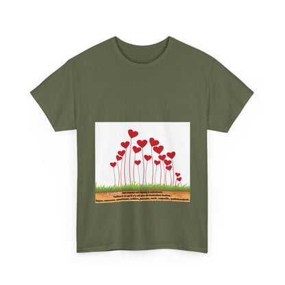 T-Shirt — Heart Flower Garden Tee (Love Quote)