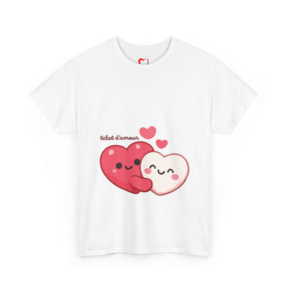 Heart Hug Tee — Cute "collet d'amour" Couple Hearts Valentine's T‑Shirt
