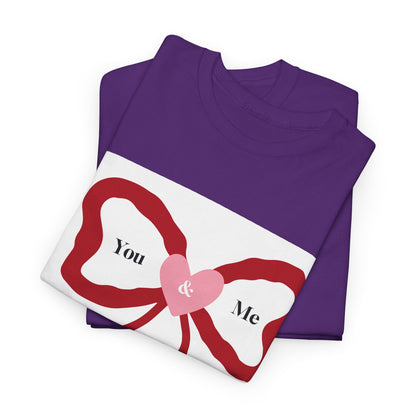 You & Me Forever Bow T-Shirt — Romantic Valentine’s Tee