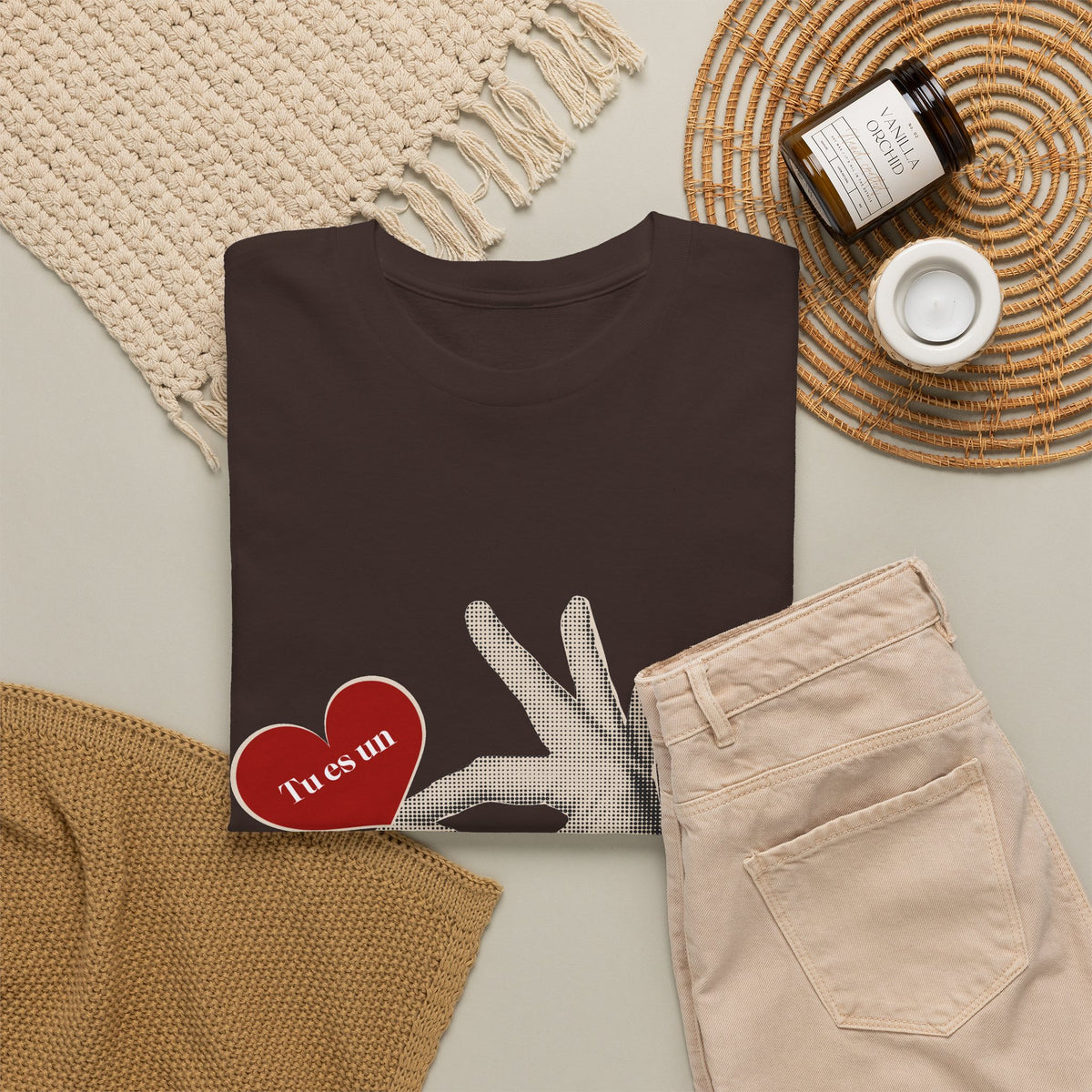 T-Shirt — Vintage Hand Holding Heart Graphic Tee (Text: 'True Love')