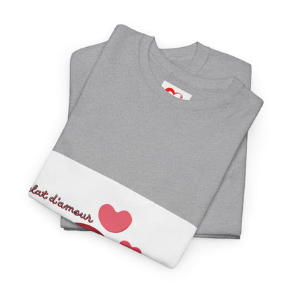 Heart Hug Tee — Cute "collet d'amour" Couple Hearts Valentine's T‑Shirt