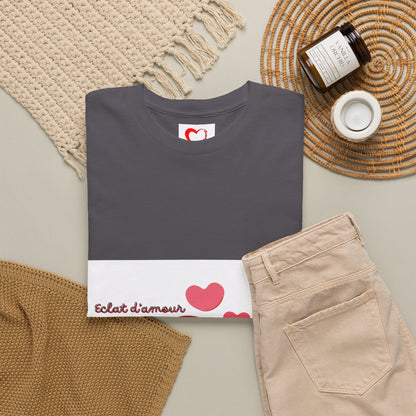 Heart Hug Tee — Cute "collet d'amour" Couple Hearts Valentine's T‑Shirt