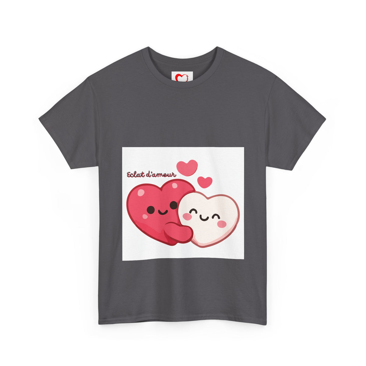 Heart Hug Tee — Cute "collet d'amour" Couple Hearts Valentine's T‑Shirt