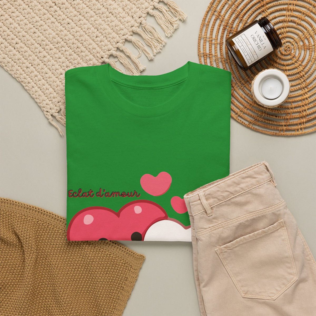 Cute Hugging Hearts T‑Shirt — Kawaii "Telet s'amoure" Valentine Tee