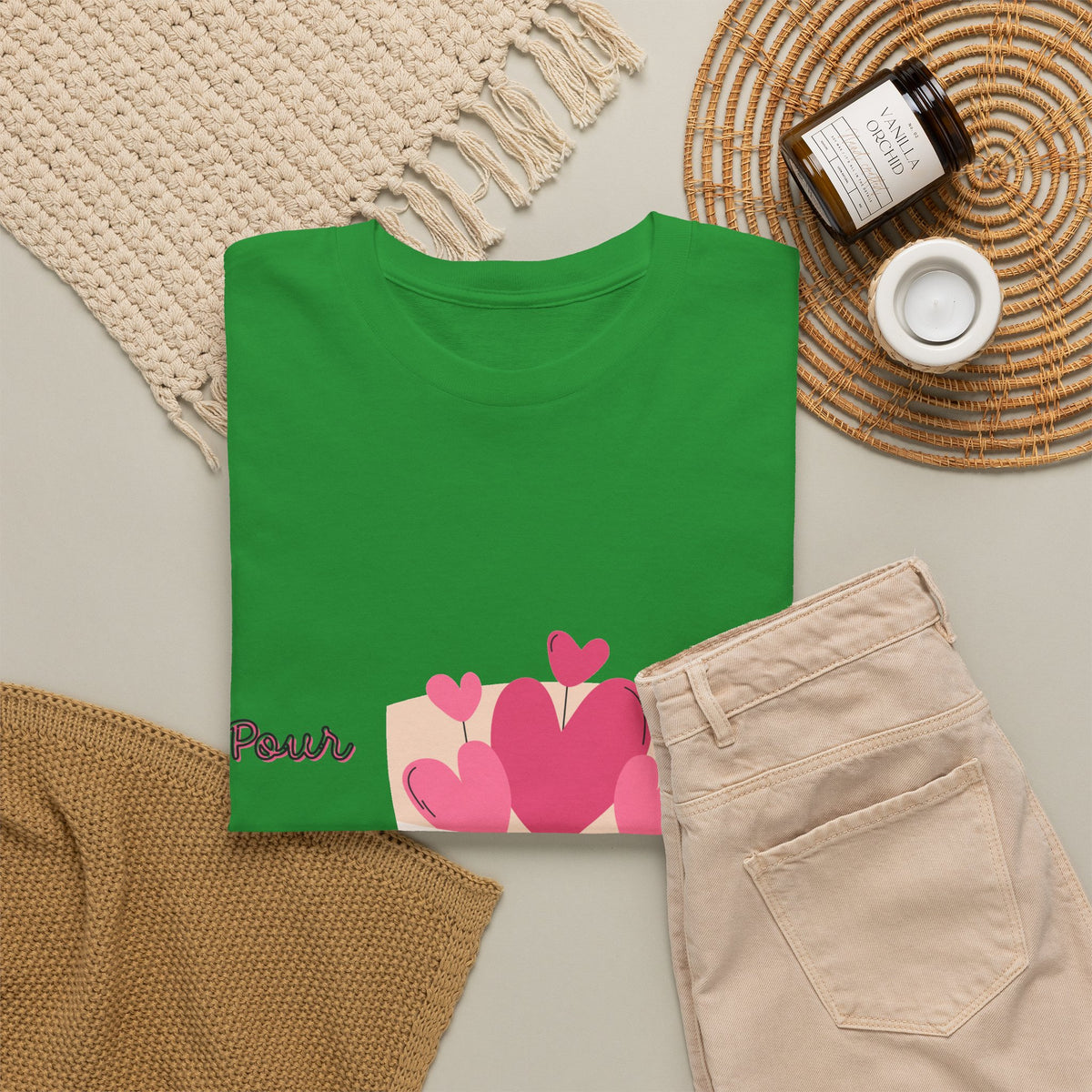 T-Shirt — Bouquet of Hearts Graphic Tee (Pour Toi) — Valentine's Romantic Gift