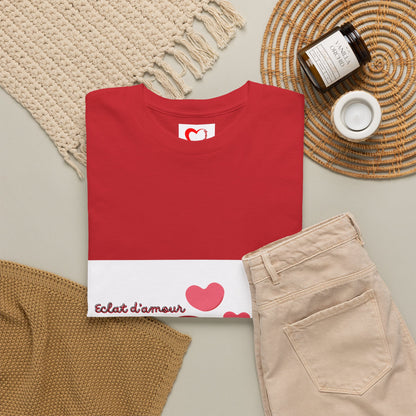 Heart Hug Tee — Cute "collet d'amour" Couple Hearts Valentine's T‑Shirt