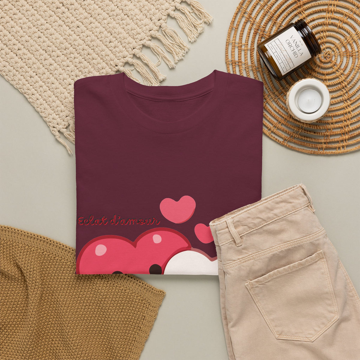 Cute Hugging Hearts T‑Shirt — Kawaii "Telet s'amoure" Valentine Tee