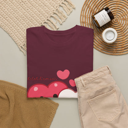 Cute Hugging Hearts T‑Shirt — Kawaii "Telet s'amoure" Valentine Tee