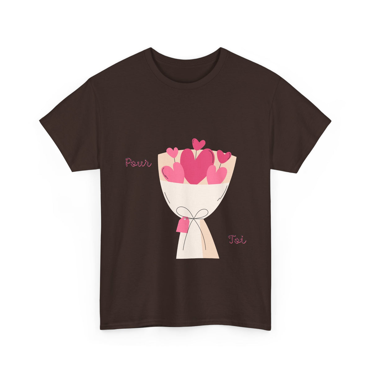 T-Shirt — Bouquet of Hearts Graphic Tee (Pour Toi) — Valentine's Romantic Gift
