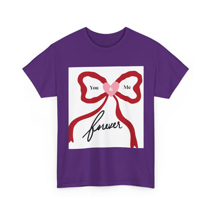 You & Me Forever Bow T-Shirt — Romantic Valentine’s Tee