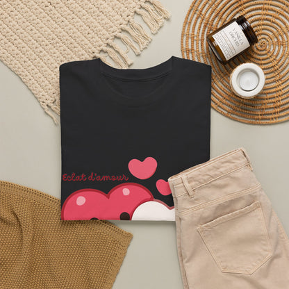 Cute Hugging Hearts T‑Shirt — Kawaii "Telet s'amoure" Valentine Tee