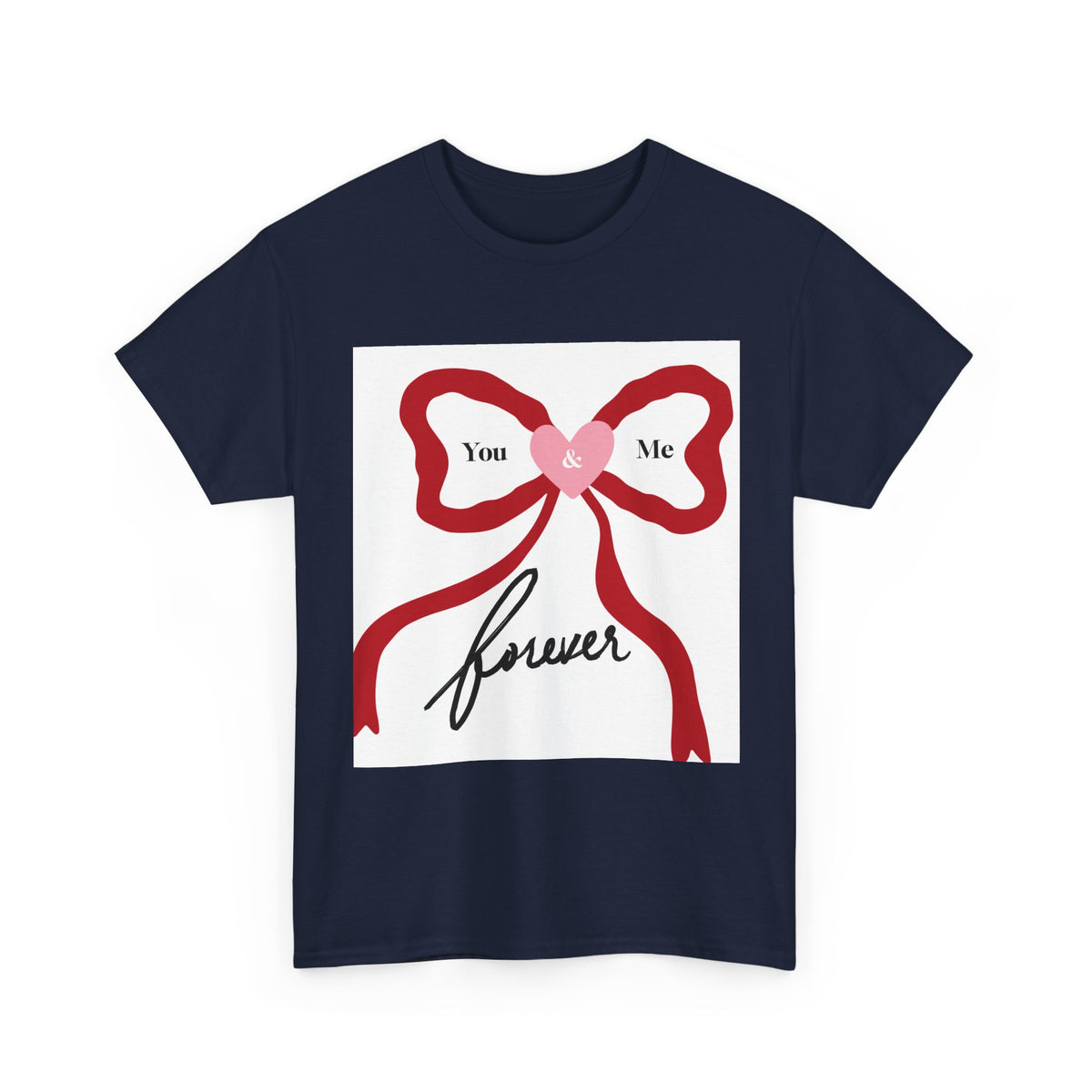 You & Me Forever Bow T-Shirt — Romantic Valentine’s Tee