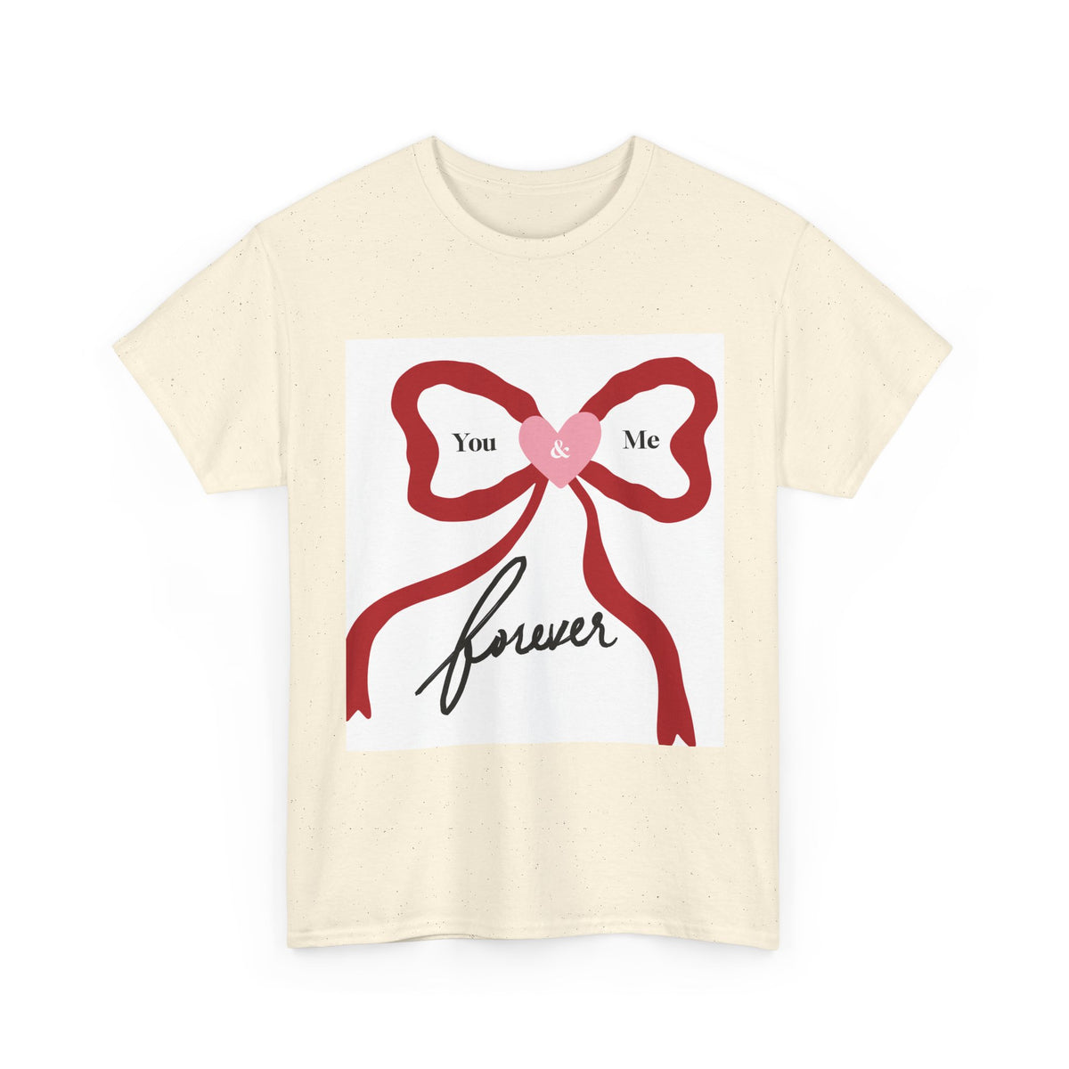 You & Me Forever Bow T-Shirt — Romantic Valentine’s Tee