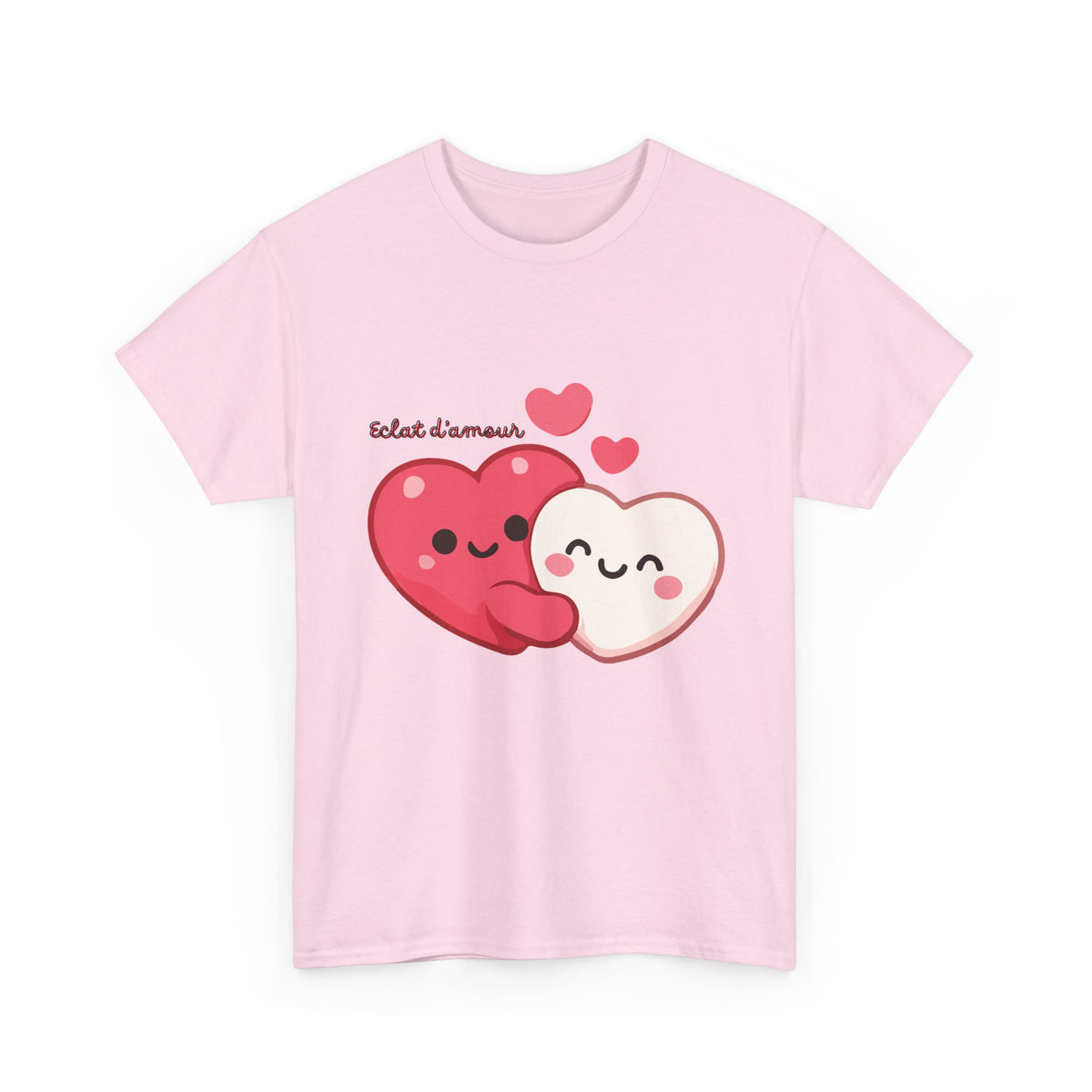 Cute Hugging Hearts T‑Shirt — Kawaii "Telet s'amoure" Valentine Tee