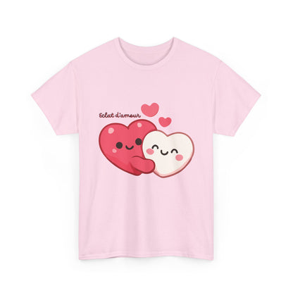 Cute Hugging Hearts T‑Shirt — Kawaii "Telet s'amoure" Valentine Tee