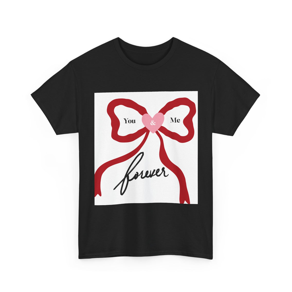 You & Me Forever Bow T-Shirt — Romantic Valentine’s Tee