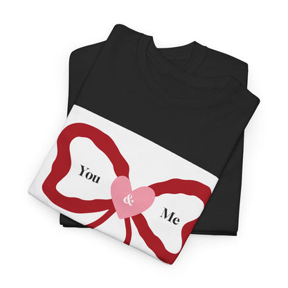 You & Me Forever Bow T-Shirt — Romantic Valentine’s Tee