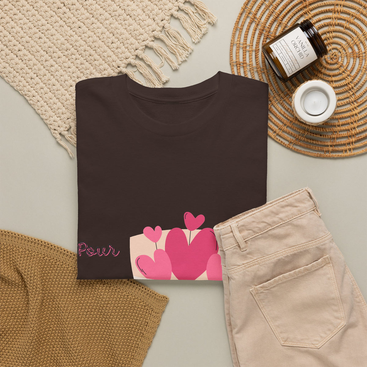 T-Shirt — Bouquet of Hearts Graphic Tee (Pour Toi) — Valentine's Romantic Gift