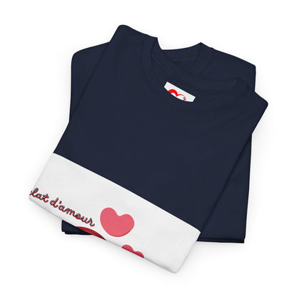 Heart Hug Tee — Cute "collet d'amour" Couple Hearts Valentine's T‑Shirt