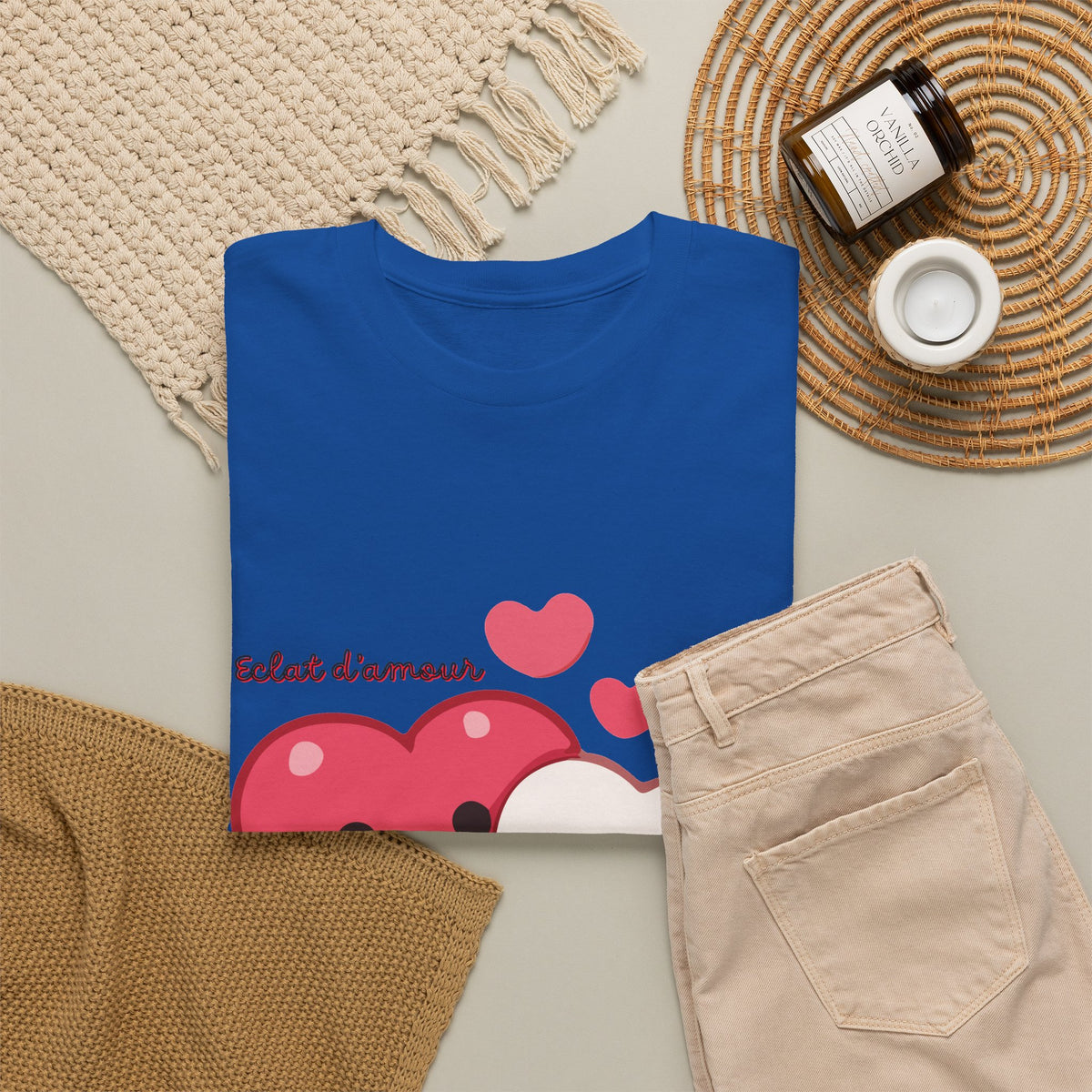 Cute Hugging Hearts T‑Shirt — Kawaii "Telet s'amoure" Valentine Tee