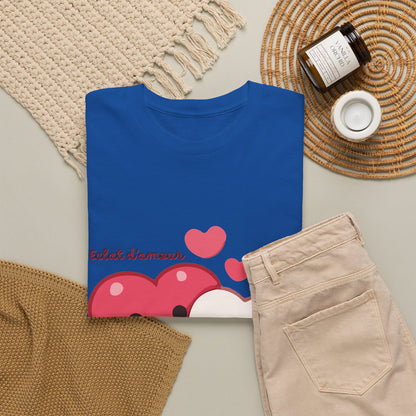 Cute Hugging Hearts T‑Shirt — Kawaii "Telet s'amoure" Valentine Tee